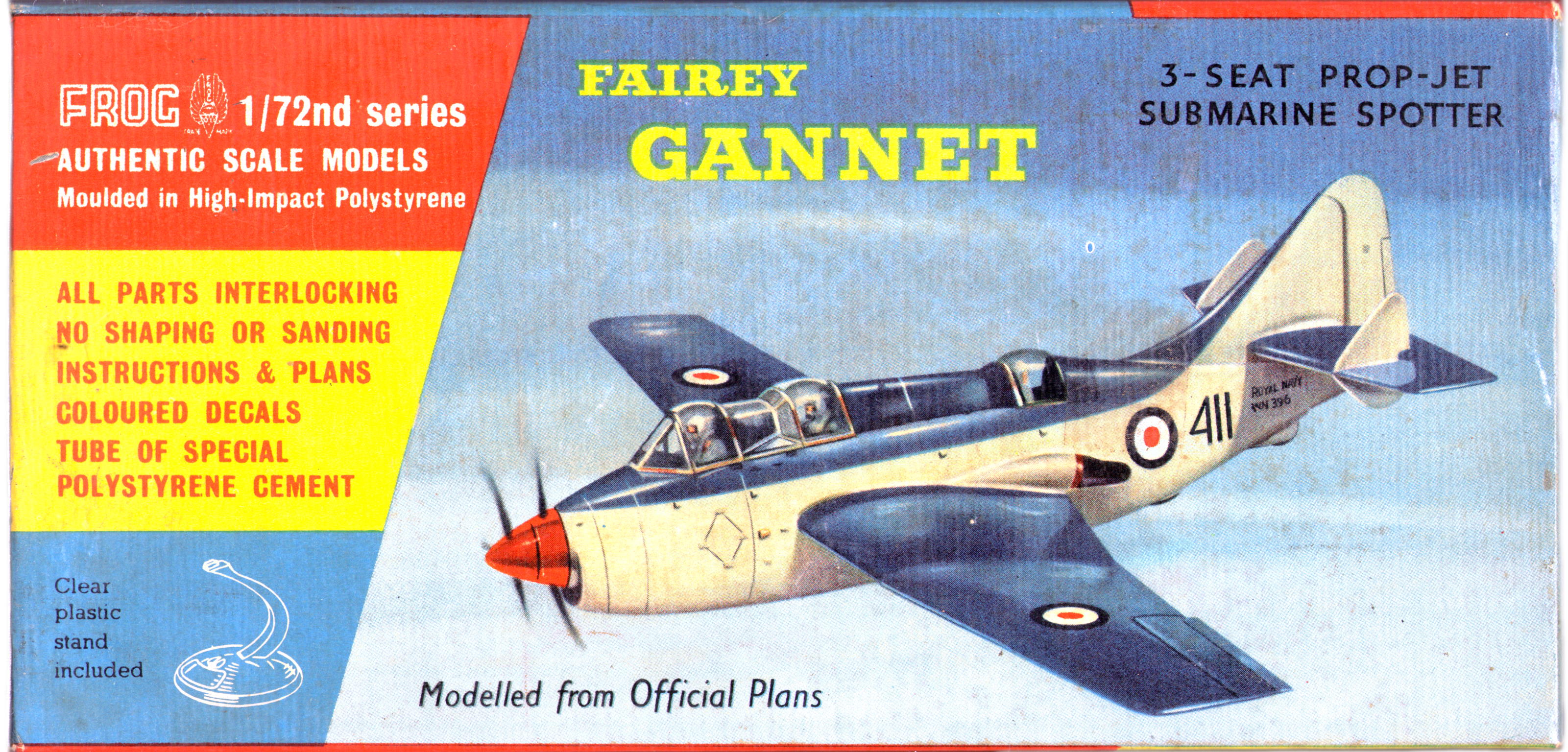 FROG 331P Fairey Gannet, IMA Ltd 1957 edition box top